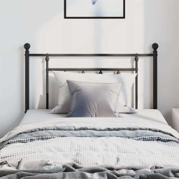 vidaXL Vervangend hoofdbord 100 cm metaal zwart