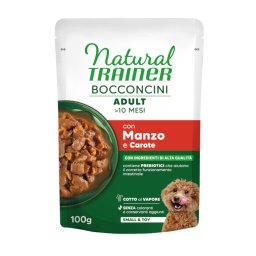 Natural Trainer Bocconcini Adult Small & Toy Hapjes in Saus - Voordeelpakket: 6 x 100 g Rundvlees
