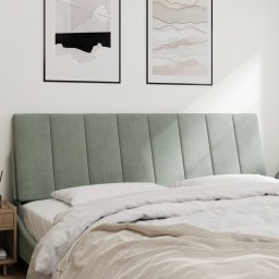 vidaXL Hoofdbordkussen "Hanko" 152 cm fluweel lichtgrijs