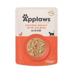 Applaws Maaltijdzakjes in Bouillon 12 x 70 g - Kipfilet met zalm