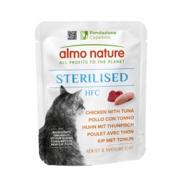 Voordeelpakket: 24x 50g Almo Nature HFC Sterilised kip met tonijn natvoer voor katten