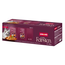 12x85g Animonda Vom Feinsten Adult in Saus Mixpakket (2 soorten) nat kattenvoer