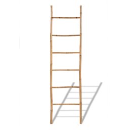 vidaXL Handdoekenladder met 6 sporten bamboe