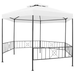 vidaXL Tuinprieel 180 g/m² 323x275x265 cm wit