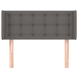 vidaXL Hoofdbord met randen 83x16x78/88 cm kunstleer grijs