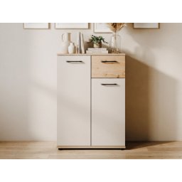 Commode KIRRI 2 deuren 1 lade kasjmier/artisan eik