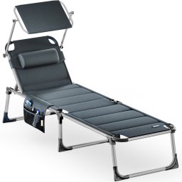 Ligbed Bari Grijs 210x60x81cm met tas