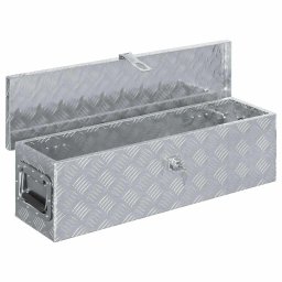 vidaXL Aluminium kist 80,5x22x22 cm zilverkleurig