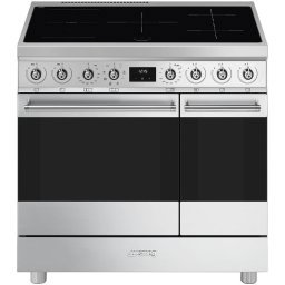 Smeg C92IMX2 Inductie fornuis Grijs