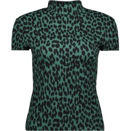 ONLY Maat M Onlzille S/s Mock Neck Top Jrs 15229947 Posey Green/black Leo