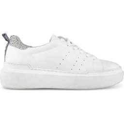 PS Poelman - maat 39- Star Dames Leren Tennis Sneakers met Leopard Print en Strap