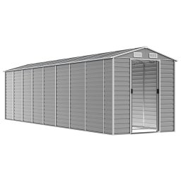 vidaXL Tuinhuis Lichtgrijs 191x725x198 cm Gegalvaniseerd Staal