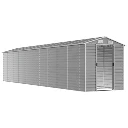 vidaXL Tuinhuis Lichtgrijs 191x895x198 cm Gegalvaniseerd Staal