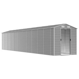 vidaXL Tuinhuis Lichtgrijs 191x980x198 cm Gegalvaniseerd Staal