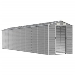 vidaXL Tuinhuis Lichtgrijs 191x810x198 cm Gegalvaniseerd Staal
