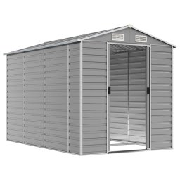 vidaXL Tuinhuis Lichtgrijs 191x300x198 cm Gegalvaniseerd Staal