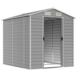 vidaXL Tuinhuis Lichtgrijs 191x215x198 cm Gegalvaniseerd Staal