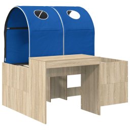 vidaXL Bed met Tunnel 3 st Sonoma eiken en blauw Bewerkt hout