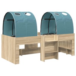 vidaXL Hoge Bed Frame voor Kids met Tunnel 3 st Bewerkt hout