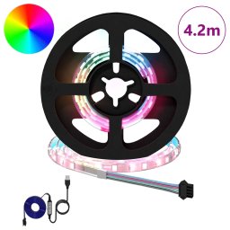 vidaXL LED-strip 12 st Zwart en transparant Koper en kunststof