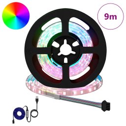 vidaXL LED-strip 12 st Zwart en transparant Koper en kunststof