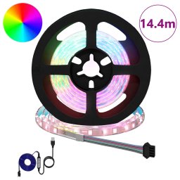 vidaXL LED-strip 12 st Zwart en transparant Koper en kunststof