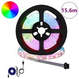 vidaXL LED-strip 12 st Zwart en transparant Koper en kunststof