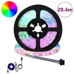vidaXL LED-strip 12 st Zwart en transparant Koper en kunststof