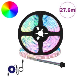 vidaXL LED-strip 12 st Zwart en transparant Koper en kunststof