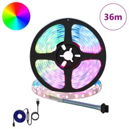 vidaXL LED-strip 12 st Zwart en transparant Koper en kunststof