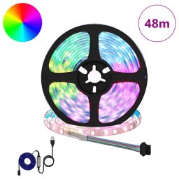 vidaXL LED-strip 12 st Zwart en transparant Koper en kunststof