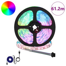 vidaXL LED-strip 12 st Zwart en transparant Koper en kunststof