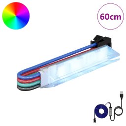 vidaXL LED-strip 12 st Zwart en Wit Koper en kunststof