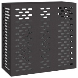 vidaXL Airconditioner hoes Zwart 110 x 50 x 105 cm Staal