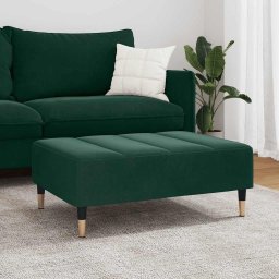 vidaXL Voetenbank 77x55x31 cm fluweel donkergroen