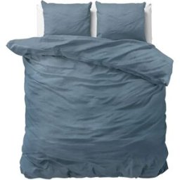 Dreamhouse Dekbedovertrek Stone Washed Blauw - Eenpersoons 140 x 200/220 cm + 1 kussensloop