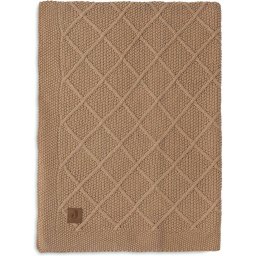 Jollein - Deken Ledikant 100x150cm - Dekentje Baby - Check Knit Biscuit