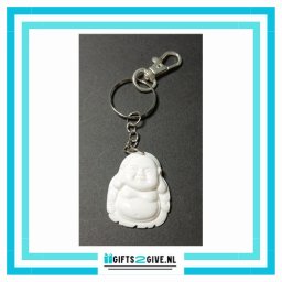Sleutelhanger Buddha Wit