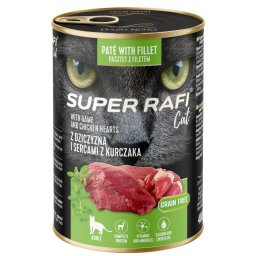 12x400g Rafi Cat Super Wild en Kippenhartjes natvoer voor katten