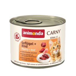 12x200g Kitten Gevogelte en Rund animonda Carny Kattenvoer