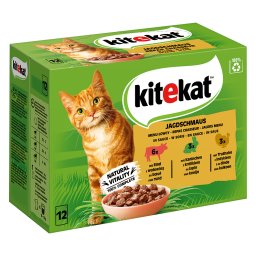 48x85g Maaltijdzakjes Jachtfestijn in Saus Kitekat Kattenvoer