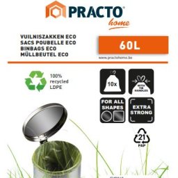 Biologisch Afbreekbare Vuilniszakken 60 Liter – 5 Rollen x 10 Stuks (50 Vuilniszakken)
