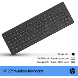 HP 225 WL KBD toetsenbord Universeel RF Draadloos Zwart