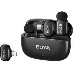 Boya Mini-12 2.4 GHz Ultra Mini Wireless Microphone Black (2TX+2RX)