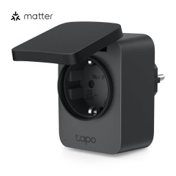 Tapo P410M Smart wifi-stekker voor buiten Schakelaar Zwart