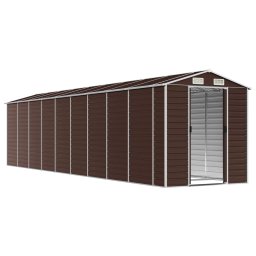 vidaXL Tuinschuur 191x810x198 cm gegalvaniseerd staal bruin