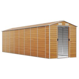 vidaXL Tuinschuur 191x725x198 cm gegalvaniseerd staal lichtbruin