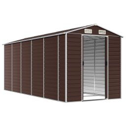 vidaXL Tuinhuis Bruin 191x470x198 cm Gegalvaniseerd Staal