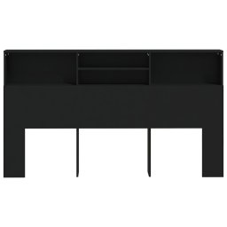 vidaXL Hoofdbordkast 180x19x103,5 cm zwart