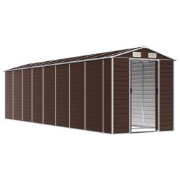 vidaXL Tuinschuur 191x725x198 cm gegalvaniseerd staal bruin